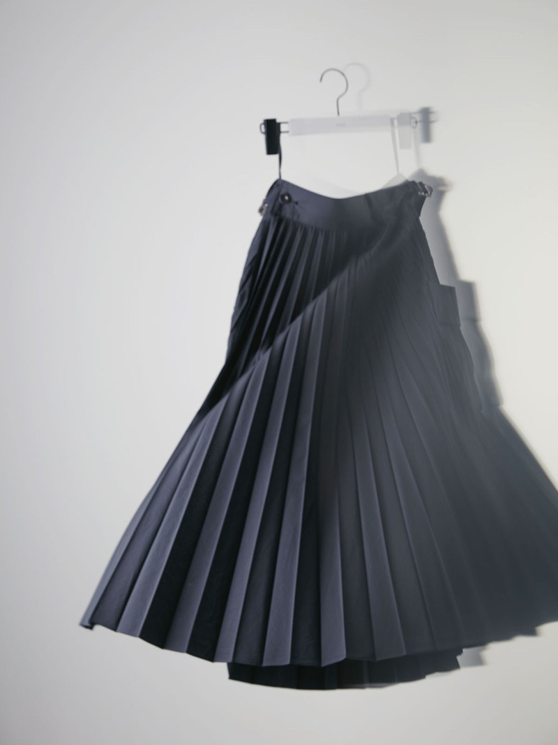 sacai Thomas Mason Cotton Poplin Skirt outlook