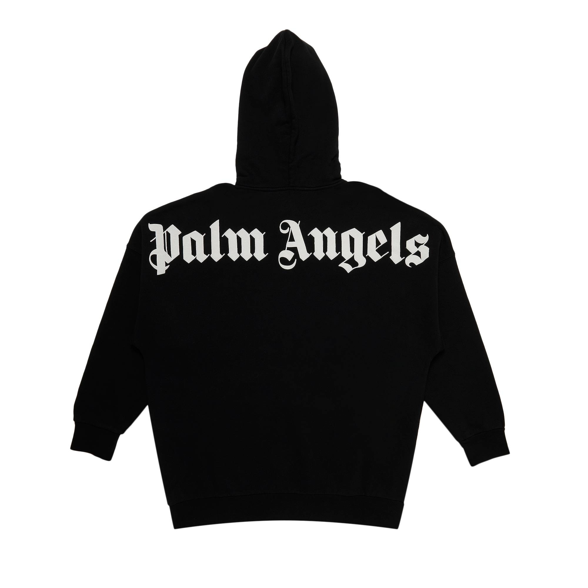 Palm Angels Classic Logo Over Hoodie 'Black/White' - 2