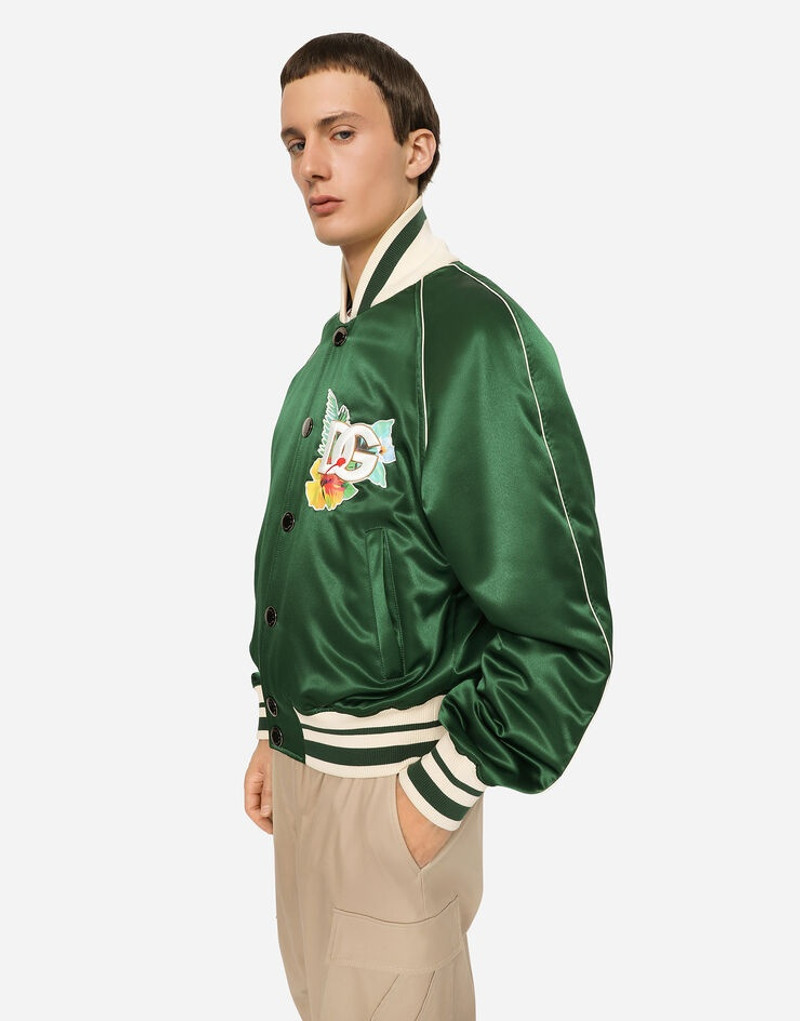 Dolce & Gabbana Satin jacket with patch outlook