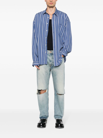 BALENCIAGA distressed low-rise wide-leg jeans outlook