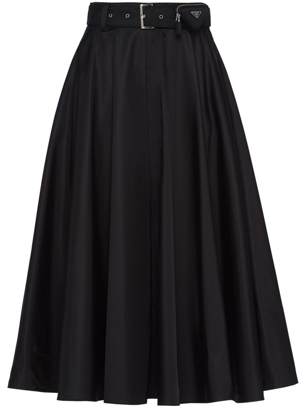 belted pleated midi skirt - 1