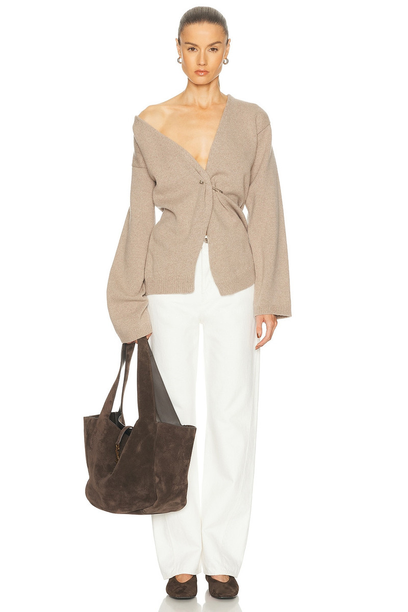 RÓHE Off Shoulder Wrap Cardigan outlook