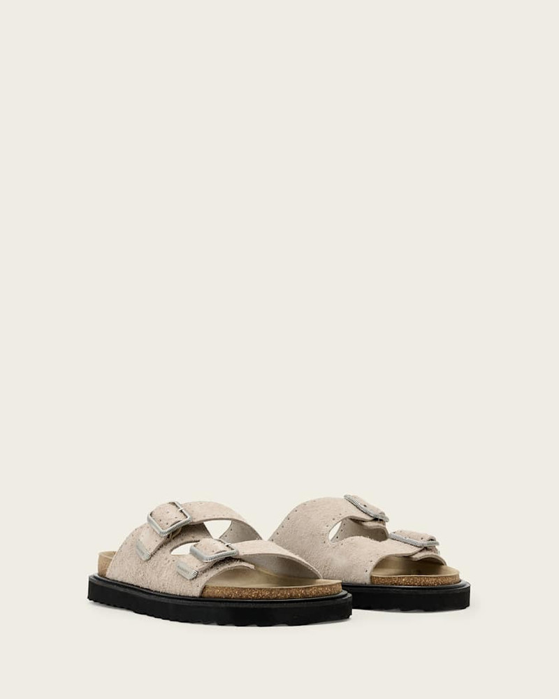 RANDAL LEATHER BUCKLE SANDALS 6