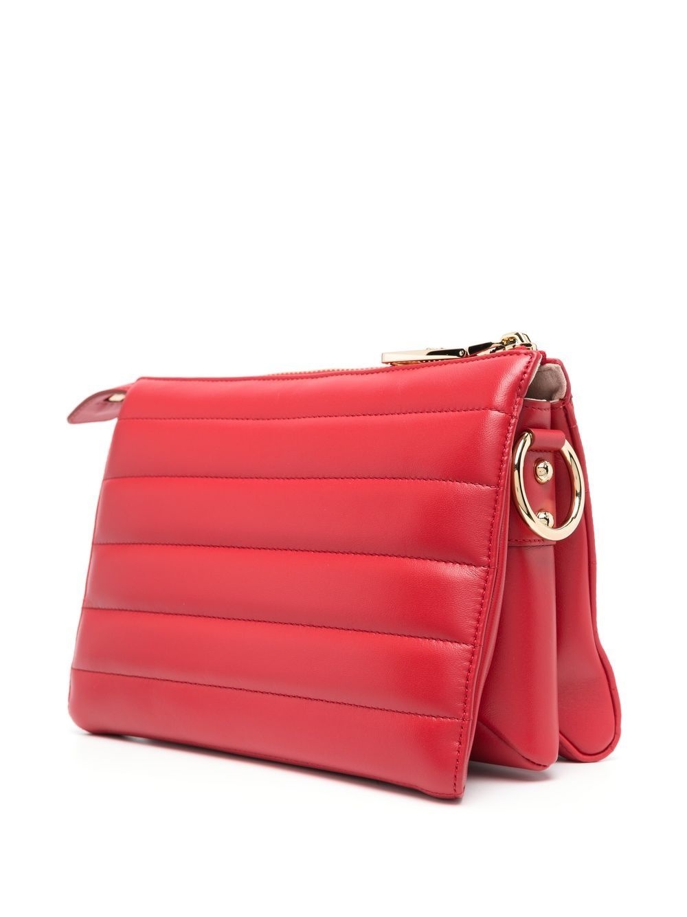 stitched-logo detail clutch bag - 3