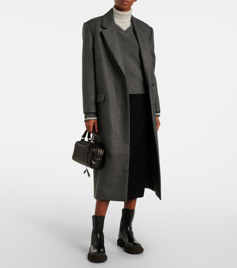 Brunello Cucinelli Wool, cashmere and silk midi skirt outlook