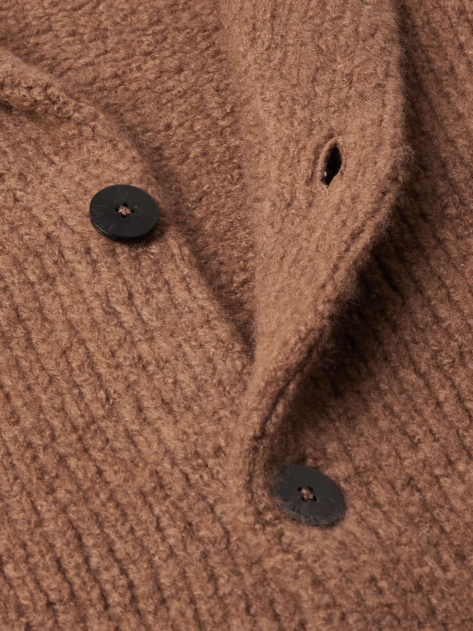 Finest Shawl-Collar Ribbed Cashmere and Silk-Blend Cardigan - 5
