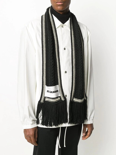 Jil Sander fringed knit scarf outlook