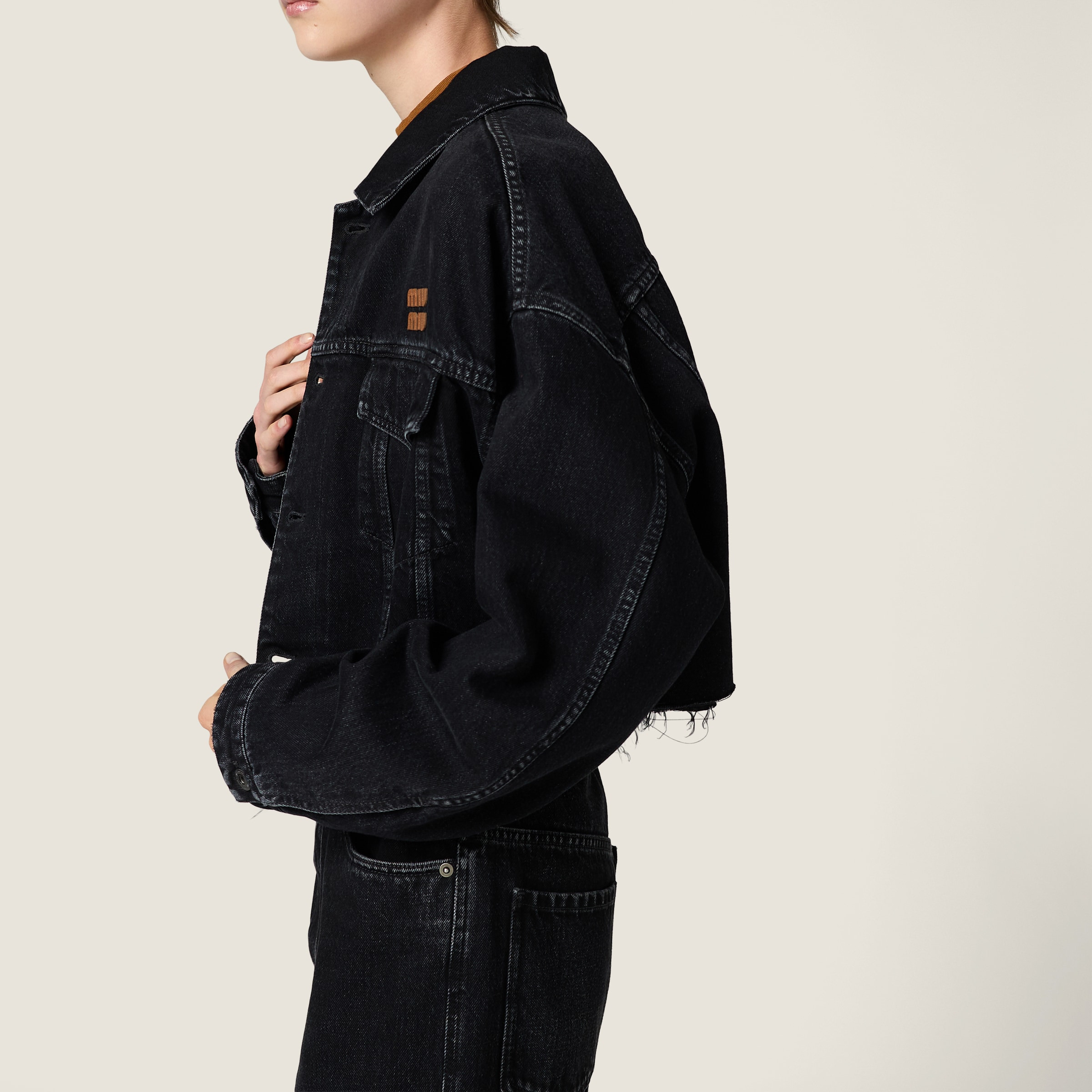 Black denim jacket - 5