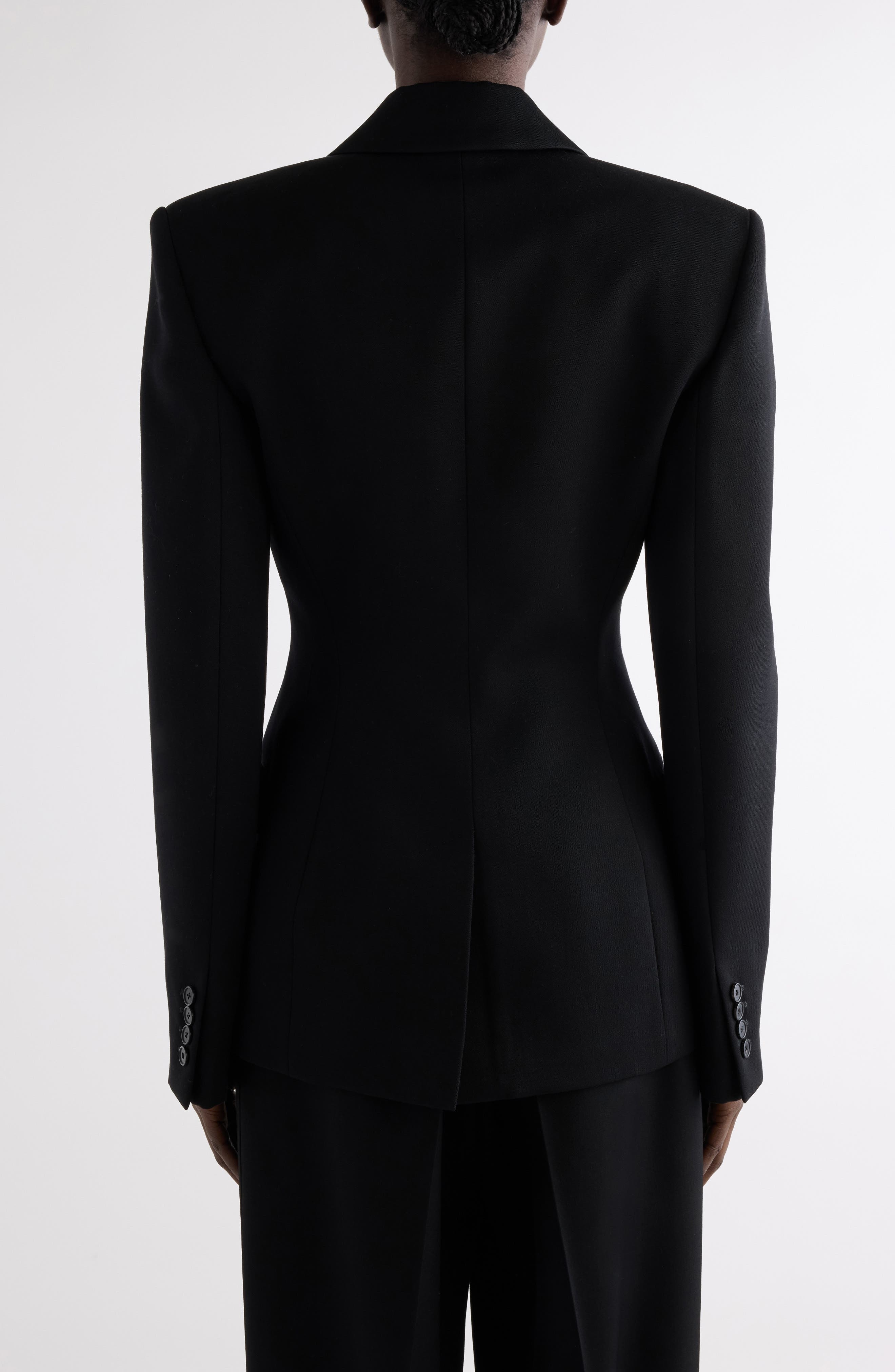 Givenchy Double Breasted Wool Tuxedo Jacket in Black at Nordstrom - 3