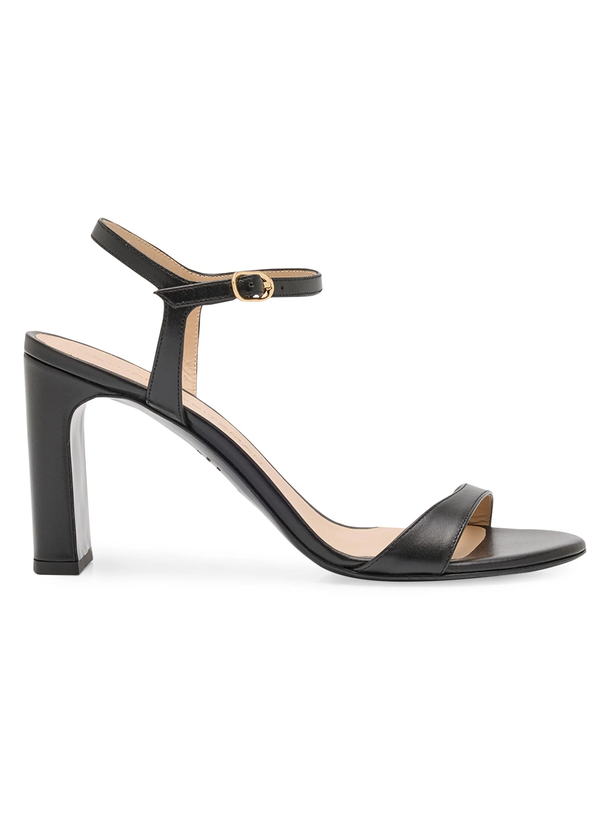 Women's Babette 85MM Leather Sandals - Black - 1