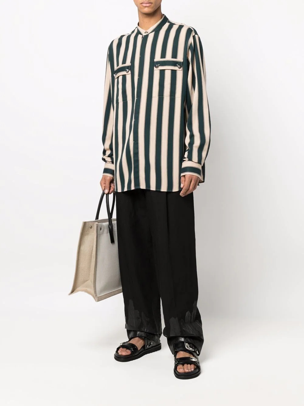 striped long-sleeve shirt - 2