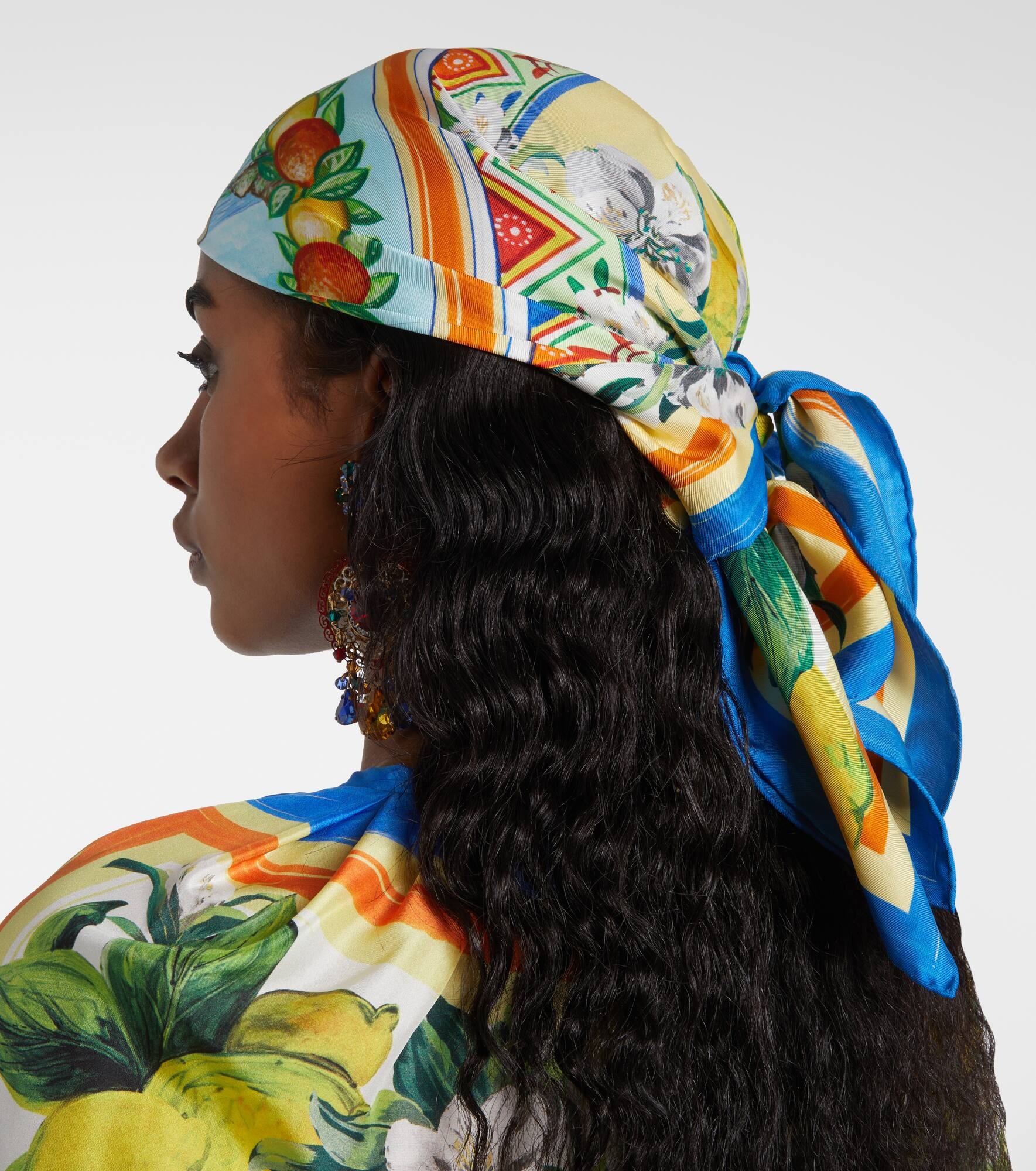 Printed silk twill scarf - 3