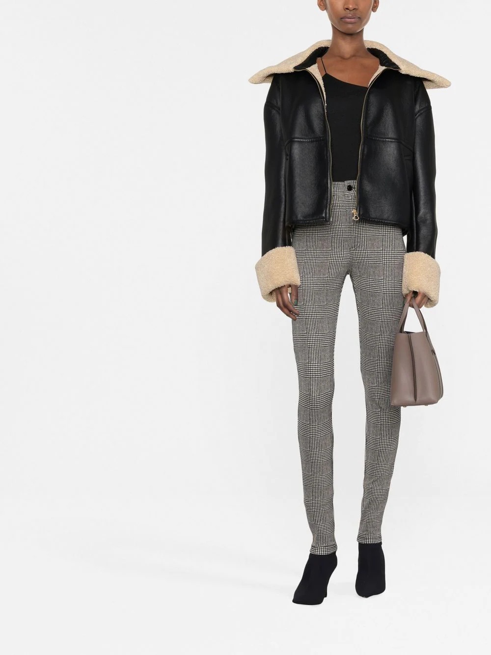 パンツ SAINT LAURENT SLIM-FIT PANTS IN PRINCE OF WALES JERSEY SAINT LAURENT slim-fit pants in prince of wales jersey