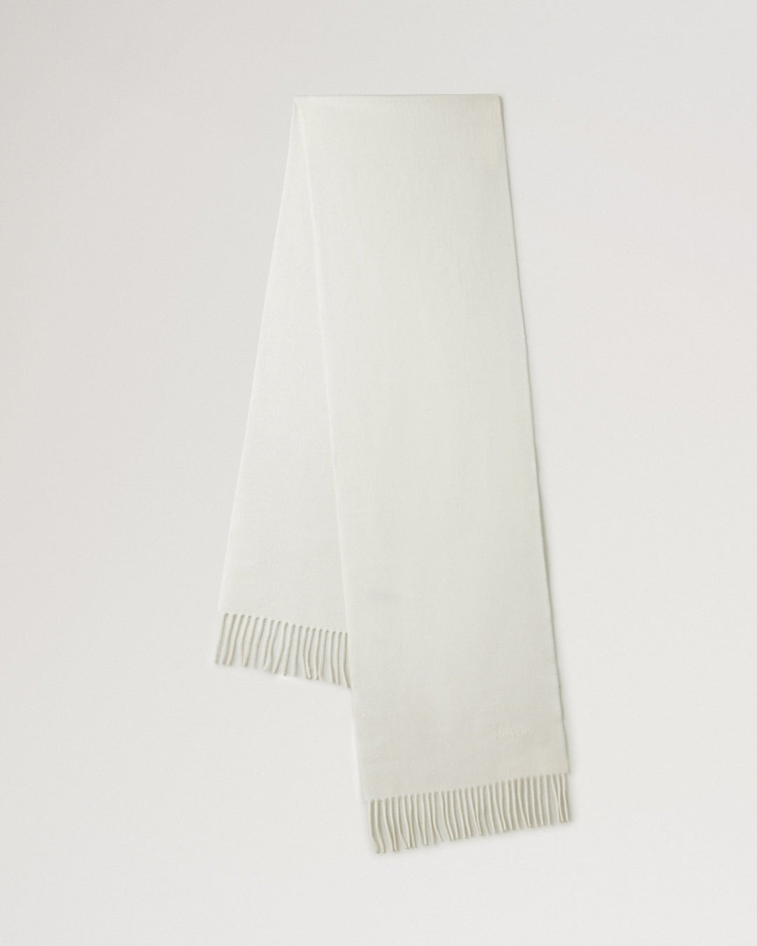 Small Solid Merino Wool Scarf Cream Merino Wool - 1
