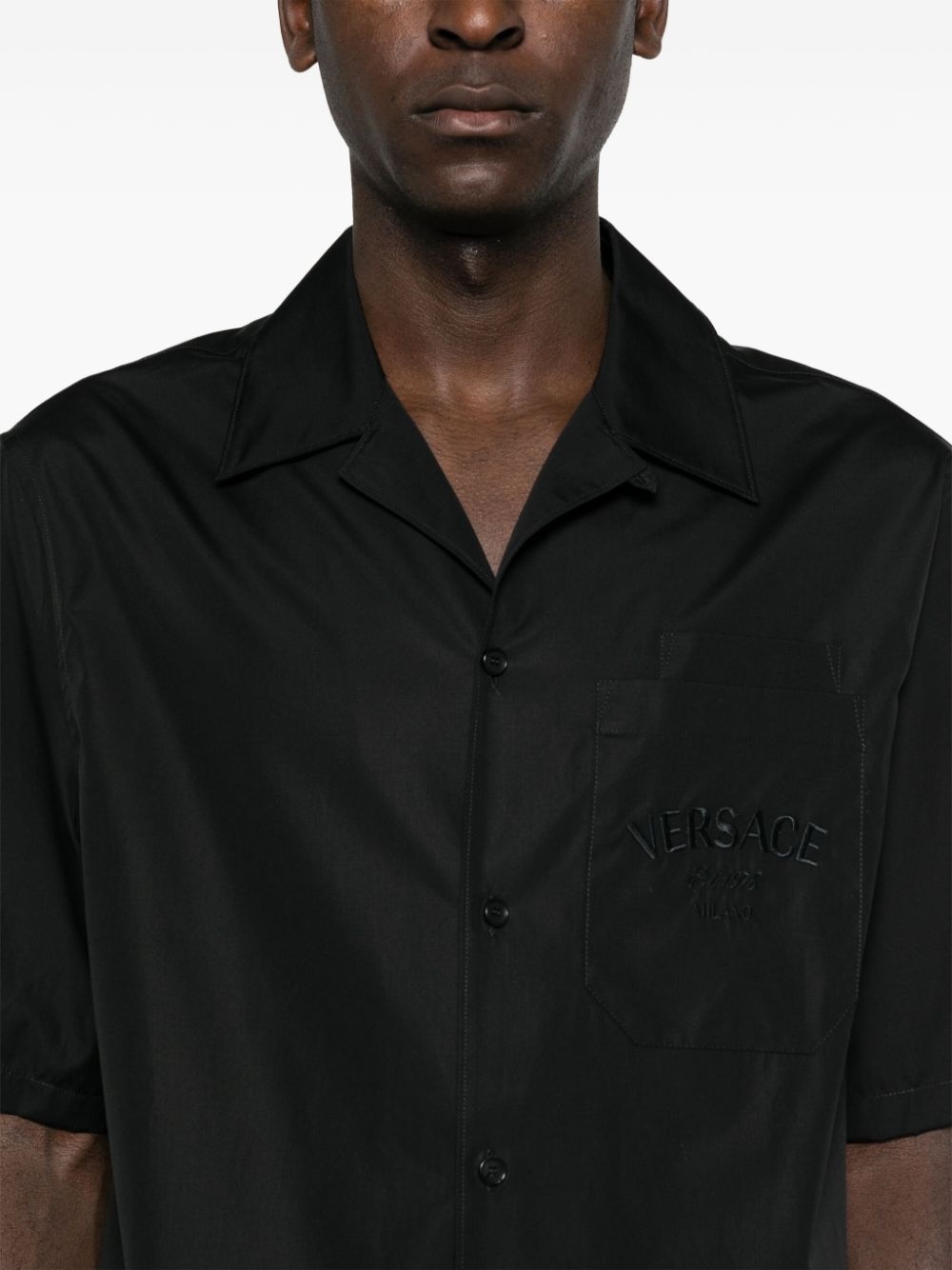 Barocco-print poplin shirt - 5