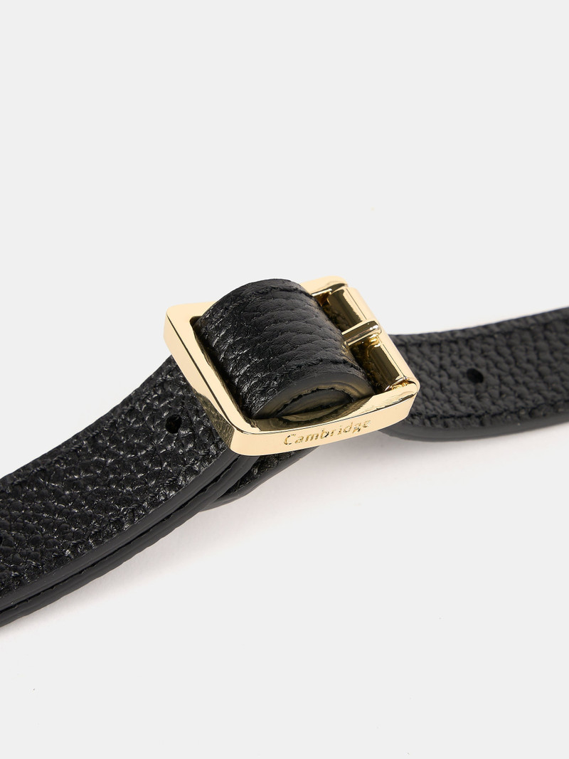 Cambridge Satchel The Crossbody Strap - Black Calf Grain outlook
