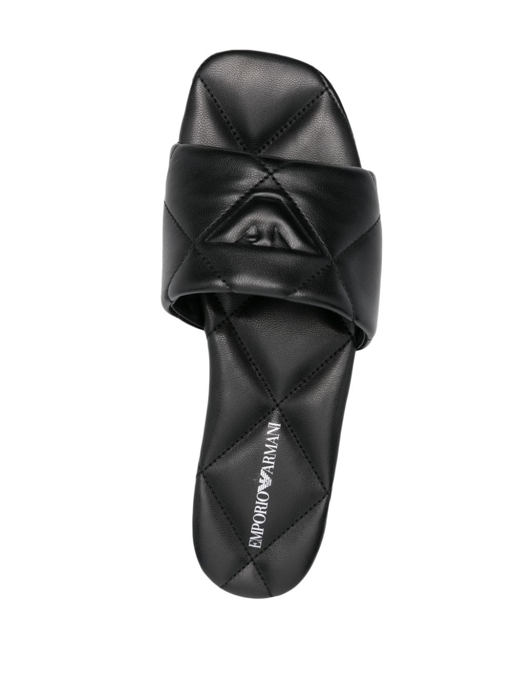 Quilted faux-leather sandals - 4