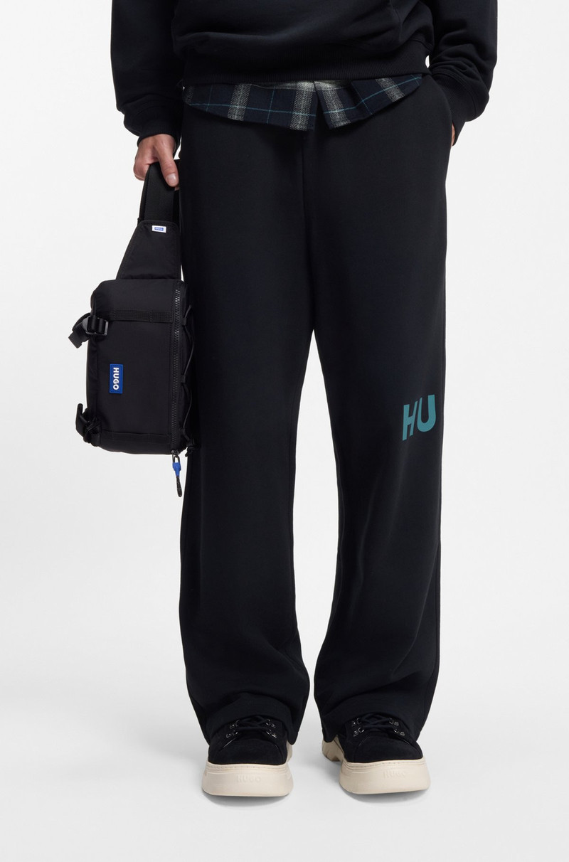 HUGO BELT BAG WITH BLUE LOGO LABEL outlook