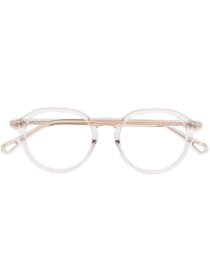transparent round frame glasses 1