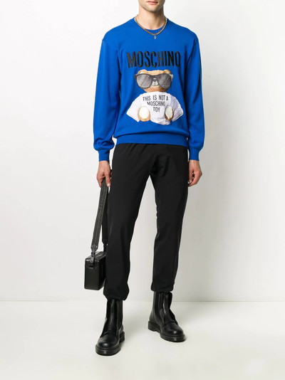 Moschino Teddy Bear embroidered jumper outlook