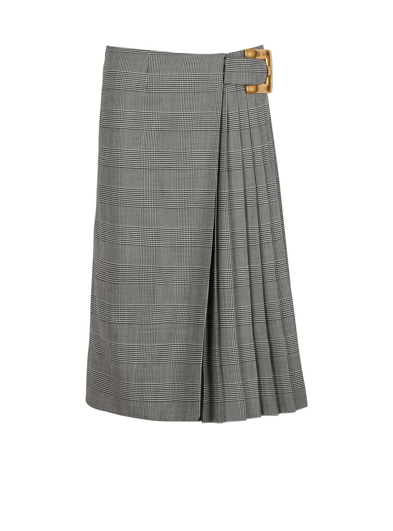 Midi skirt with Prince of Wales check 1