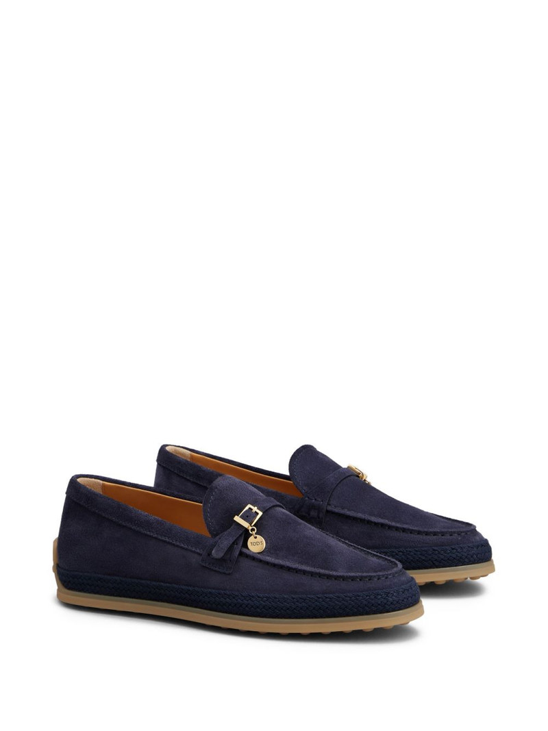 Tod's buckle-detail suede loafers outlook