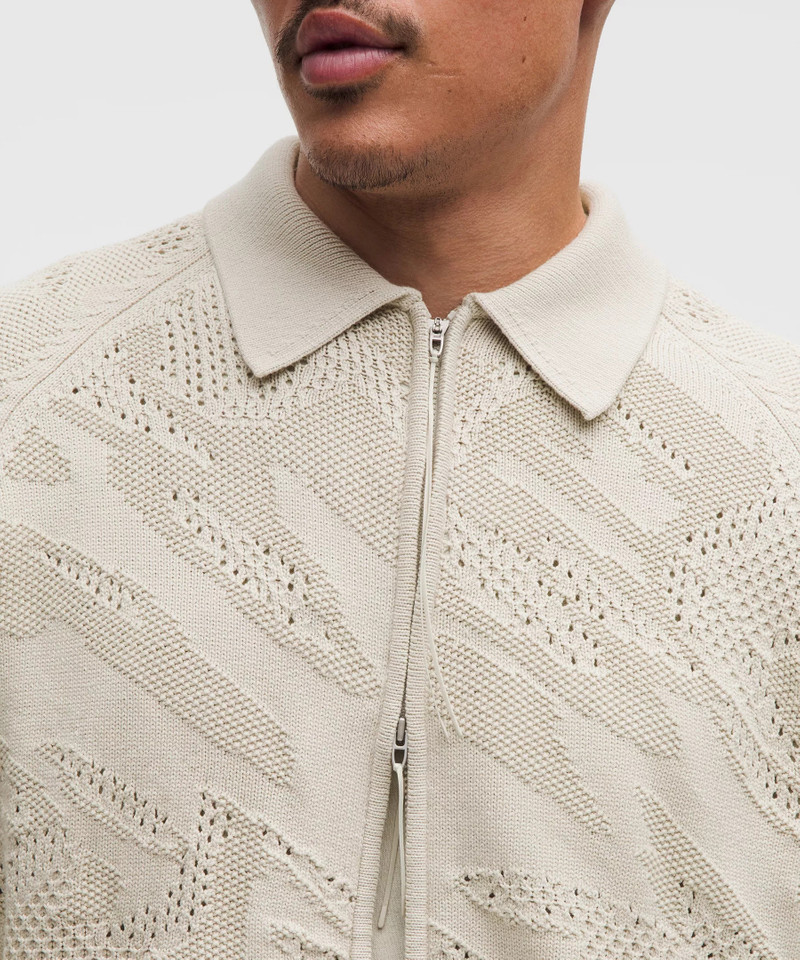 Cotton-Blend Knit Full-Zip Sweater *SLNSH Collection 6