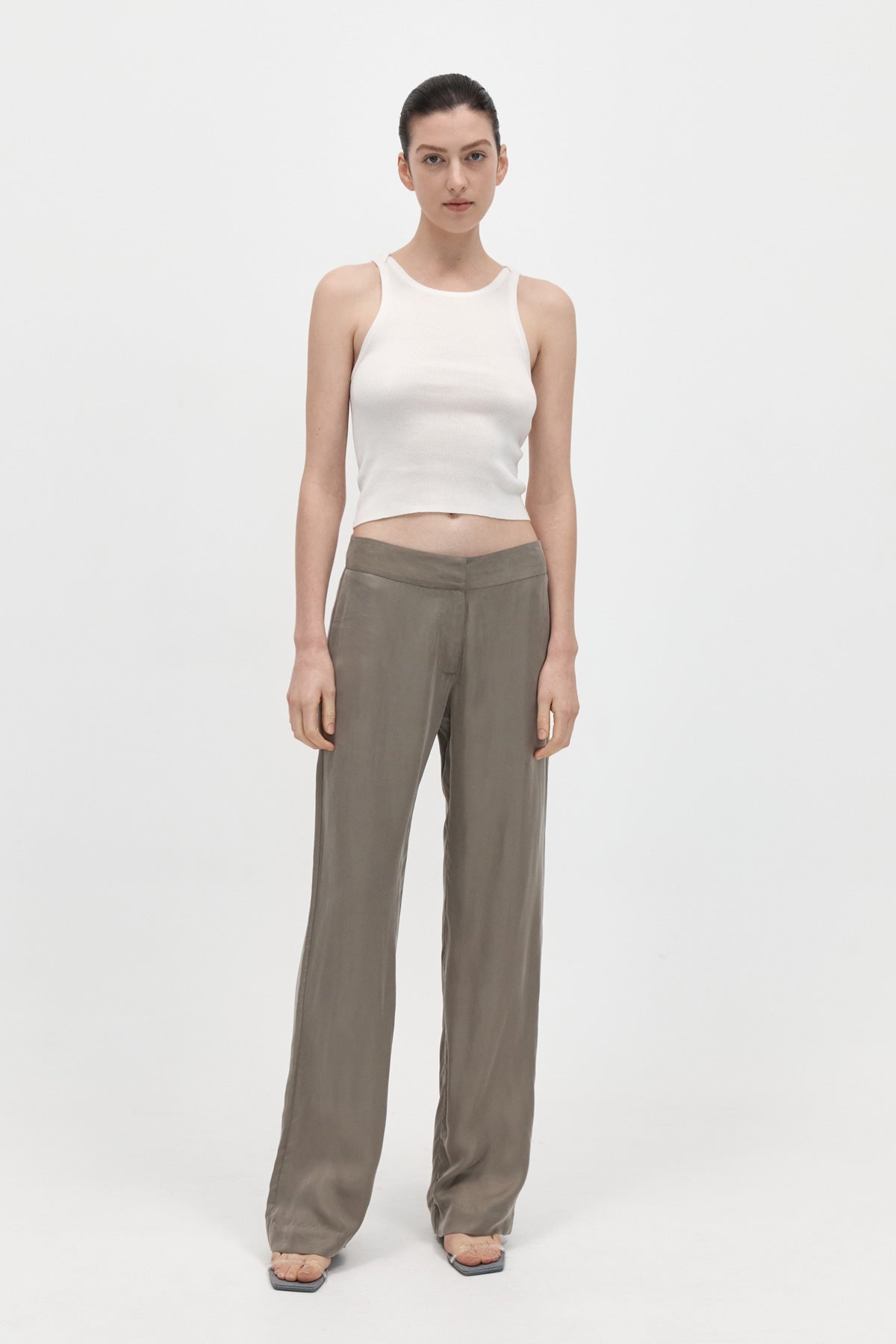 Straight Leg Trousers - Castor Grey - 1