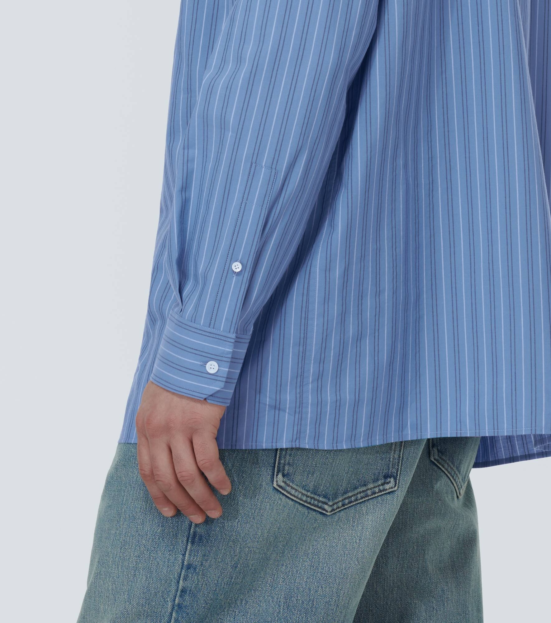 Striped cotton poplin shirt - 6