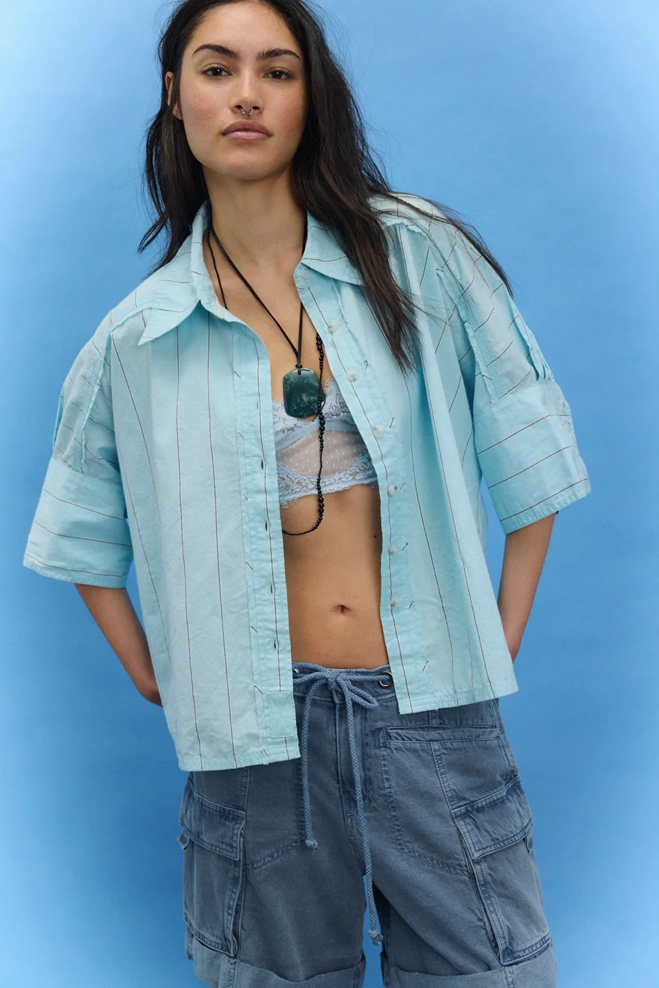 We The Free Seaside Cotton Stripe Shirt - 1