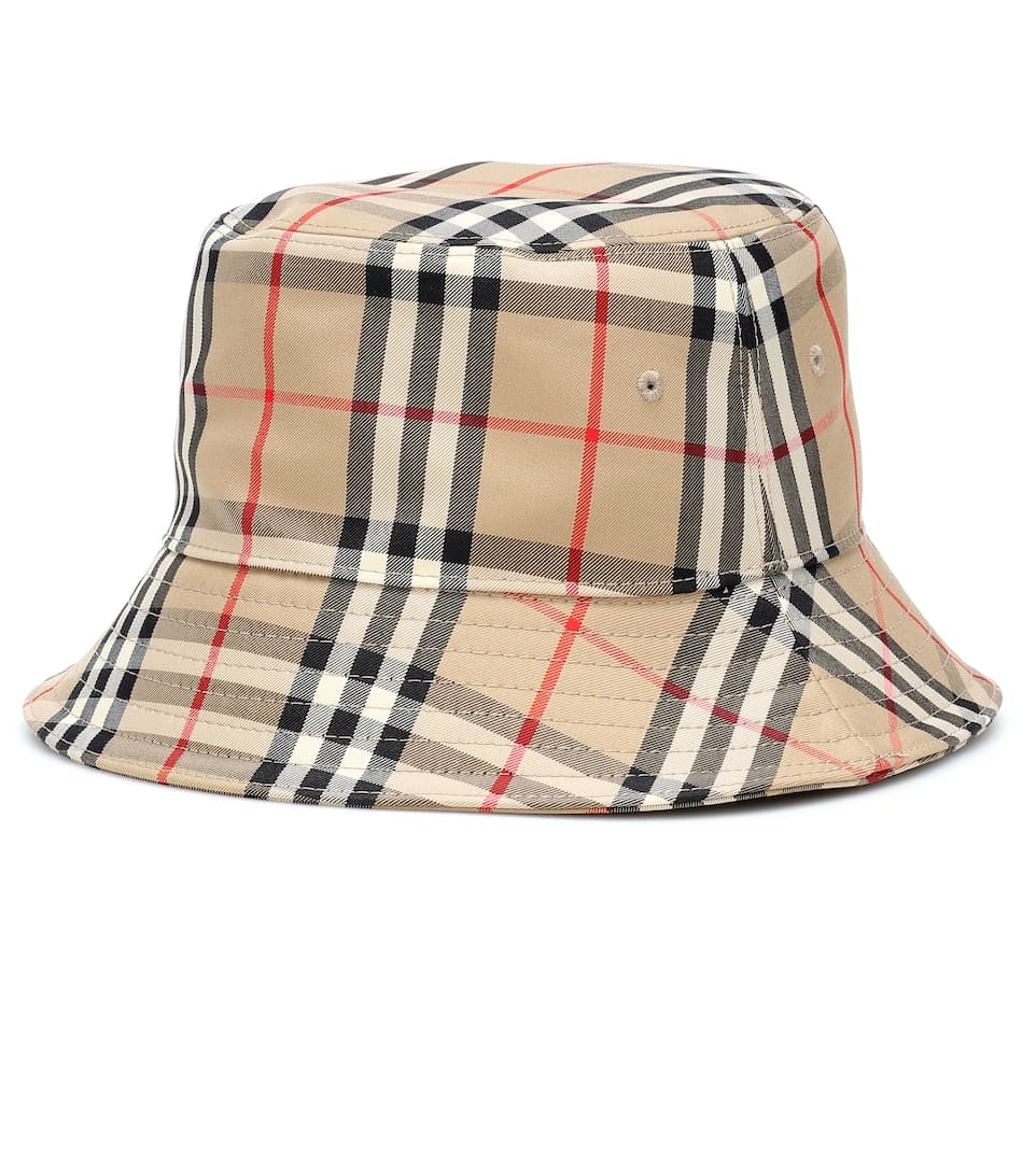 Vintage Check cotton bucket hat - 4