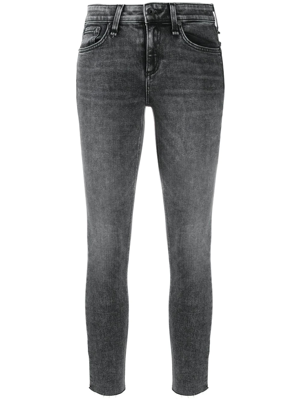 low-rise cropped skinny jeans - 1