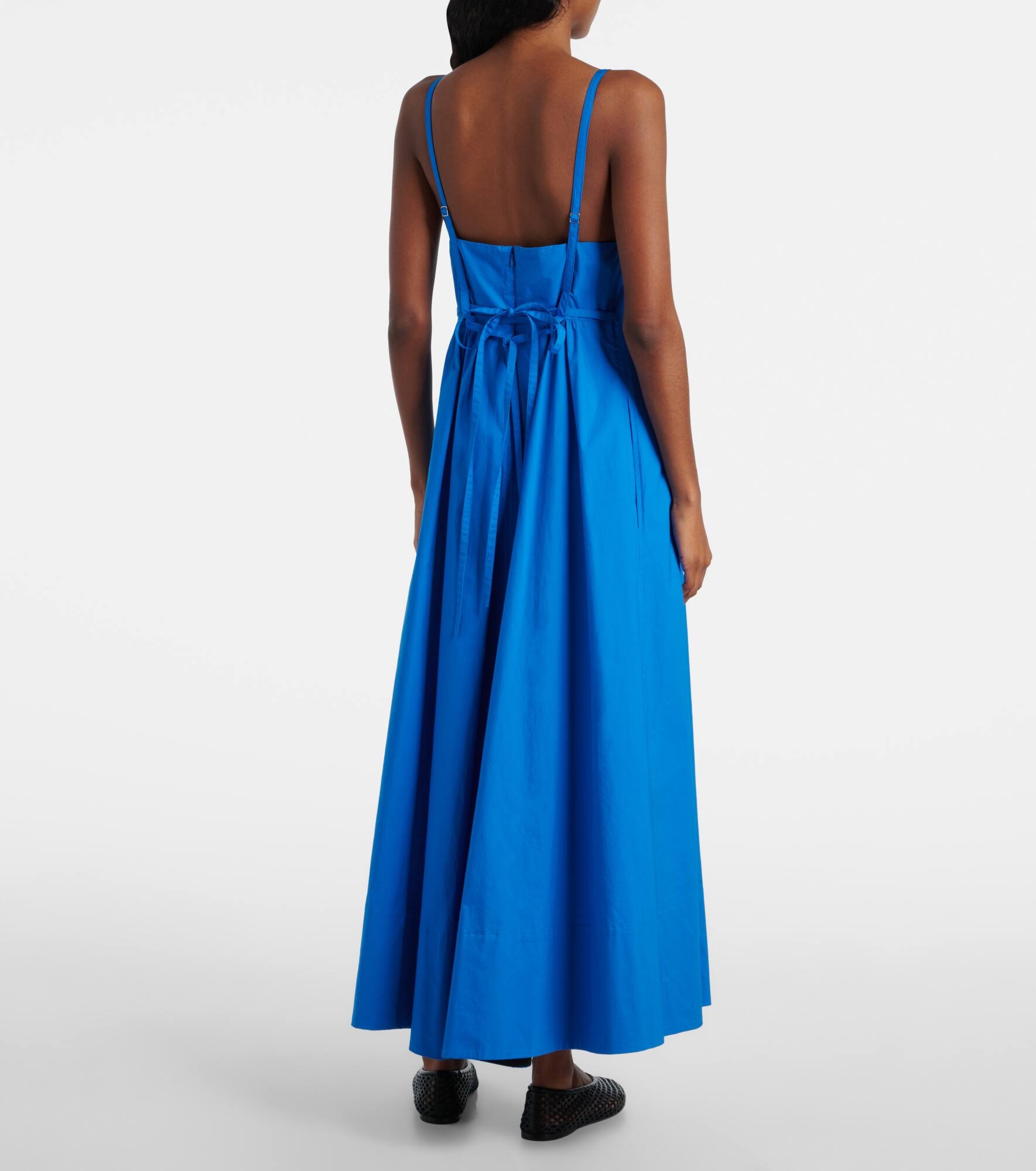 White Label Barker cotton poplin maxi dress - 3