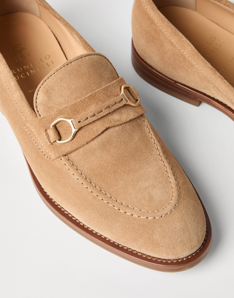 Suede loafers with bit detail 3