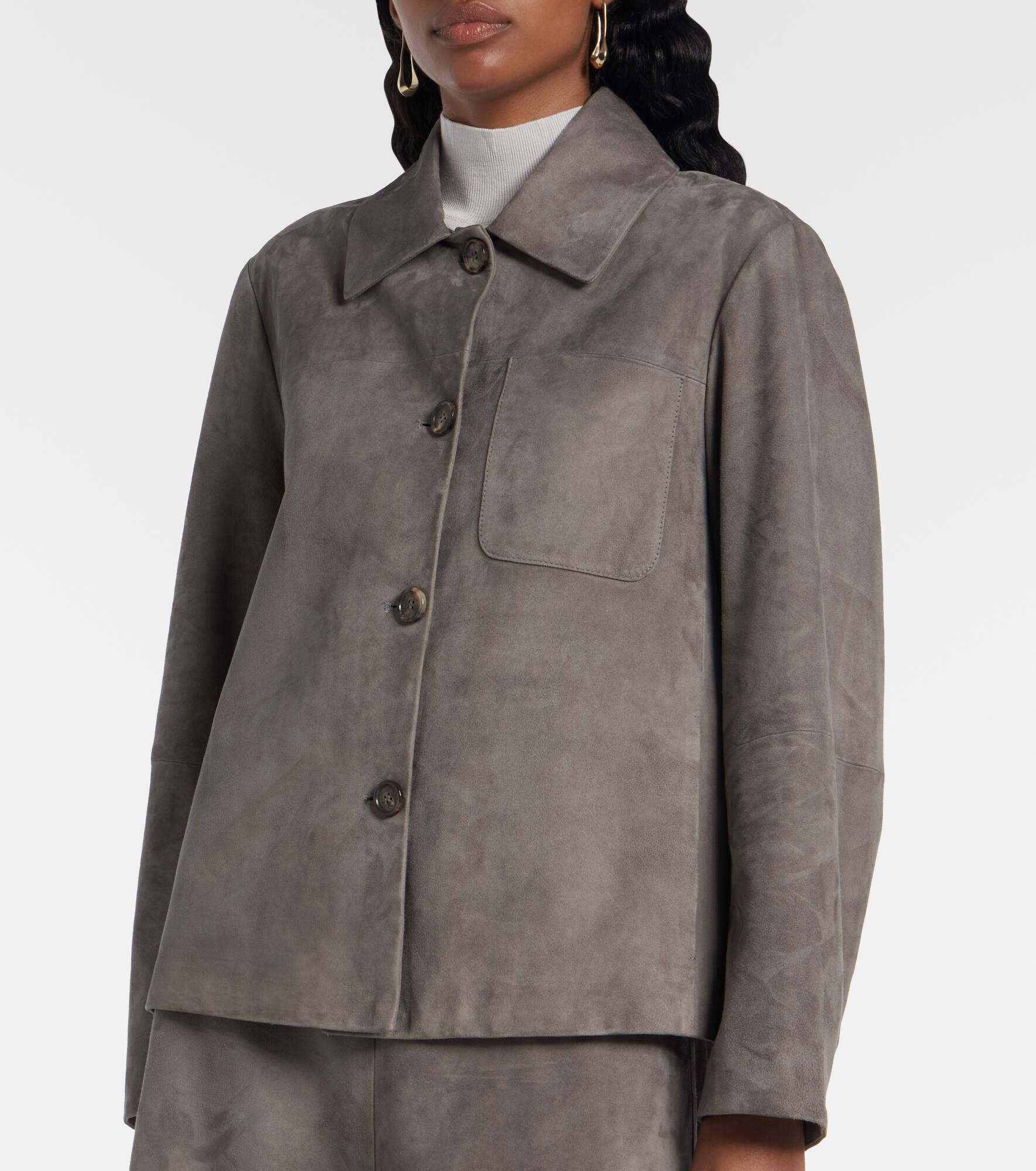 Suede overshirt - 6
