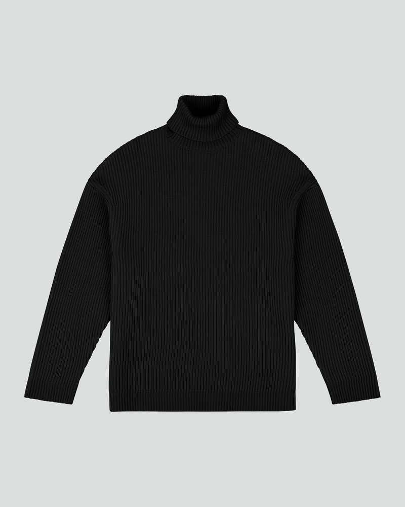 CHUNKY TURTLENECK BLACK 1