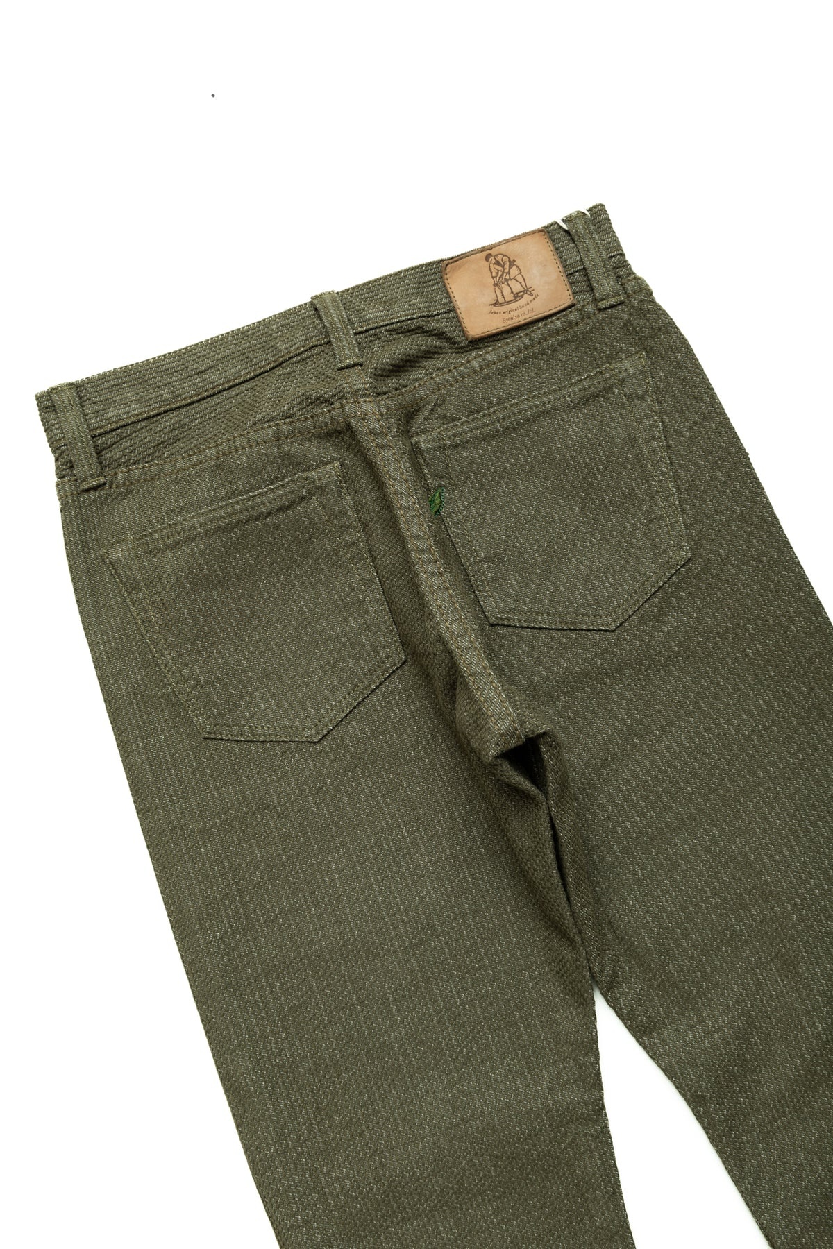 1170-2-OLV Sashiko 5P Pants Relax Tapered - Olive x Olive - 6