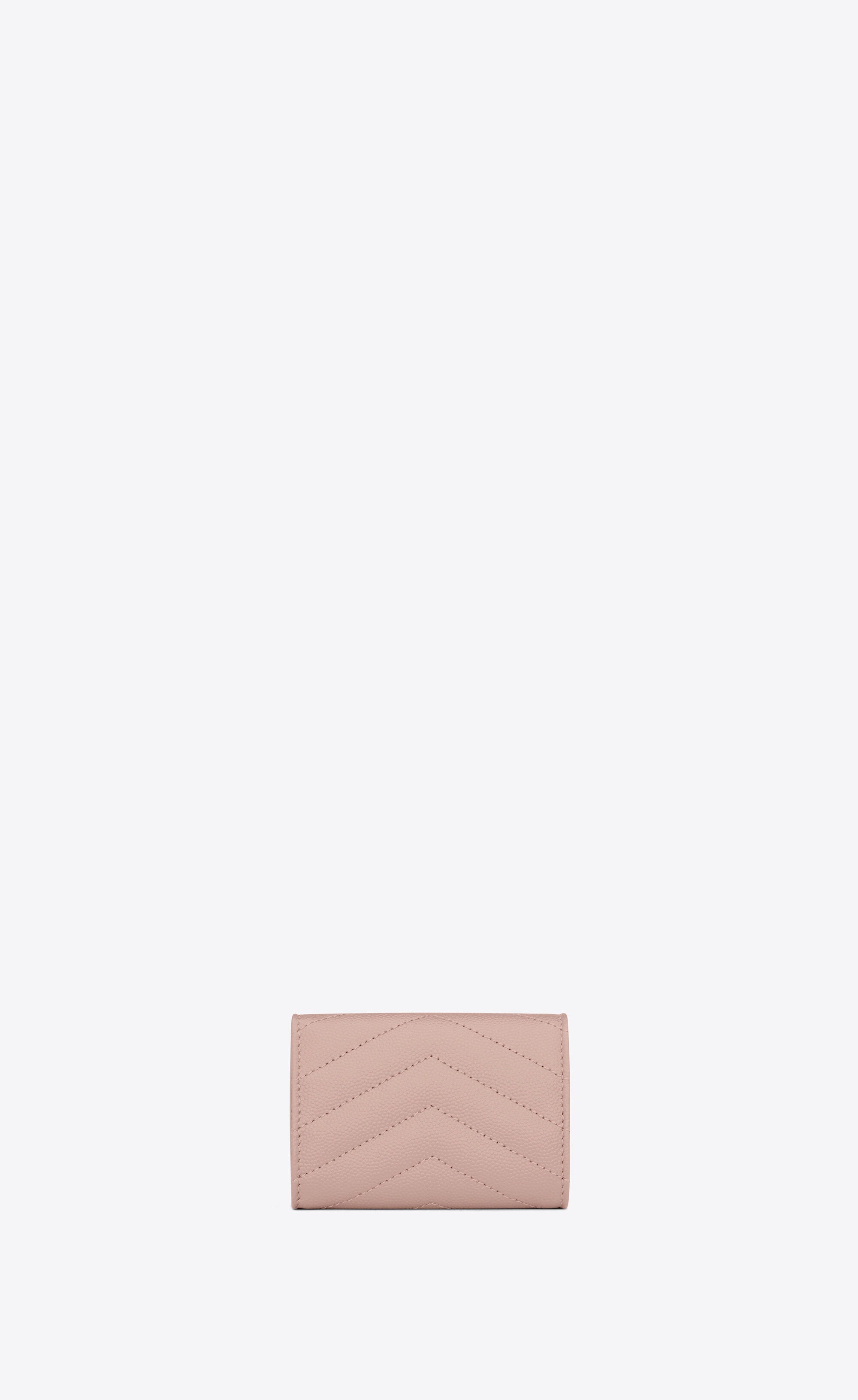 cassandre saint laurent matelassé origami tiny wallet in grain de poudre embossed leather - 2