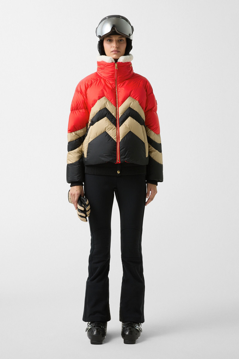 BOGNER Valea down ski jacket in Red/beige/black outlook