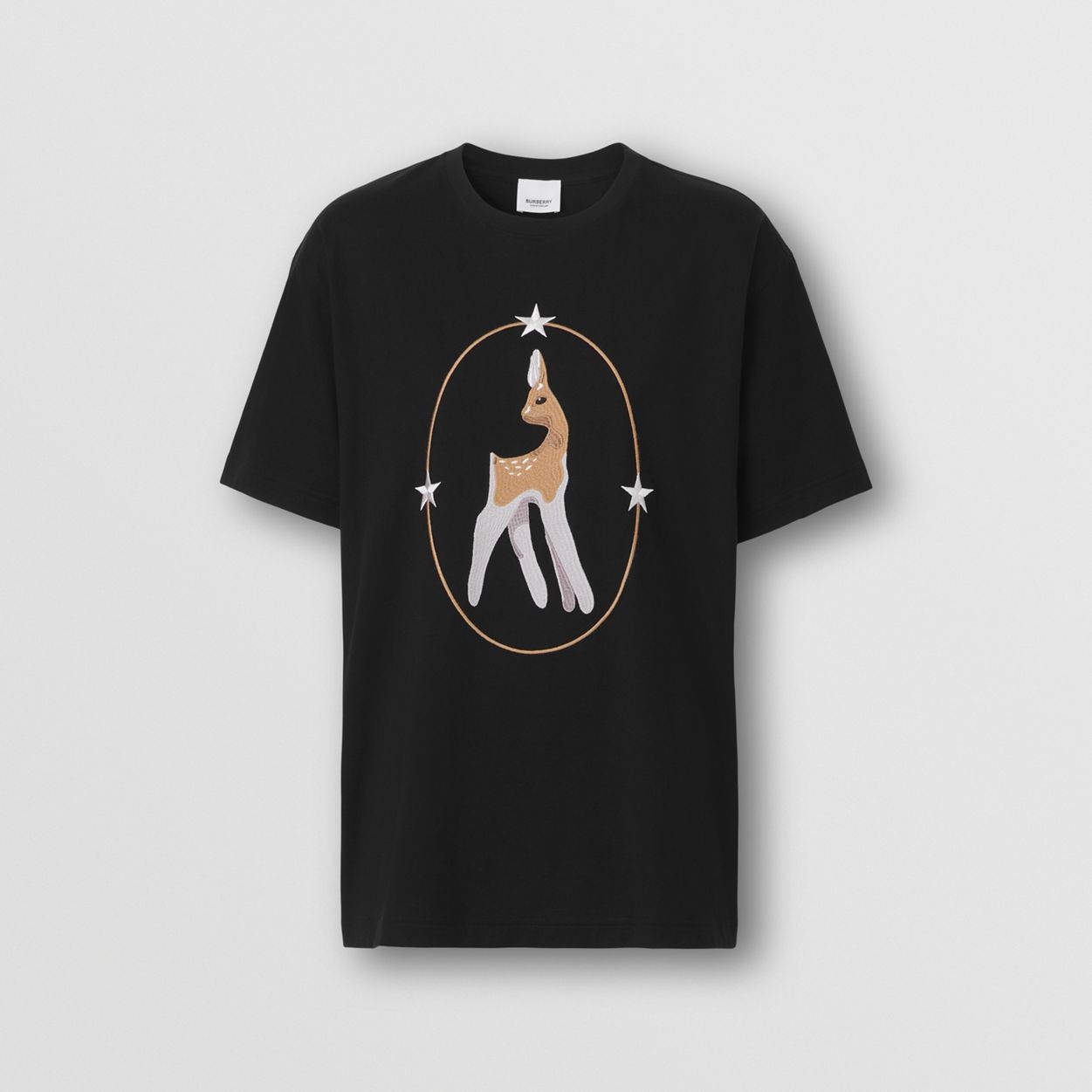 Deer Graphic Cotton Oversized T-shirt - 1