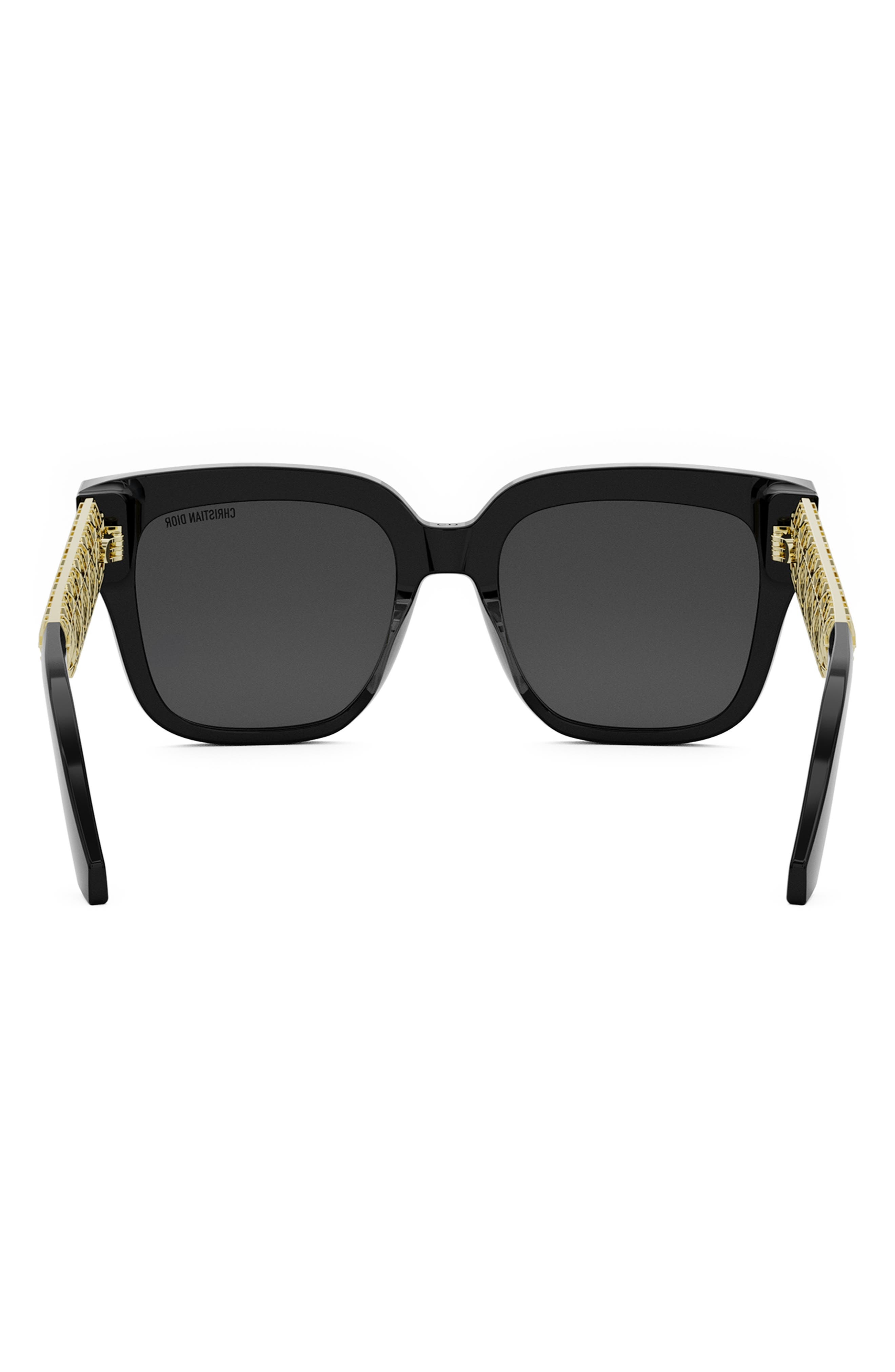 'DioRésille S1I 54mm Square Sunglasses in Shiny Black /Smoke at Nordstrom - 5