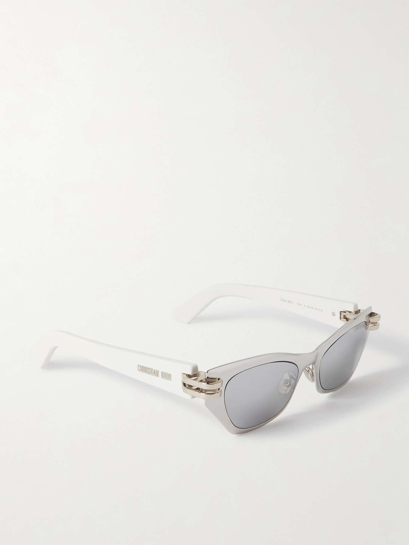 CDior B3U cat-eye silver-tone and acetate sunglasses - 3