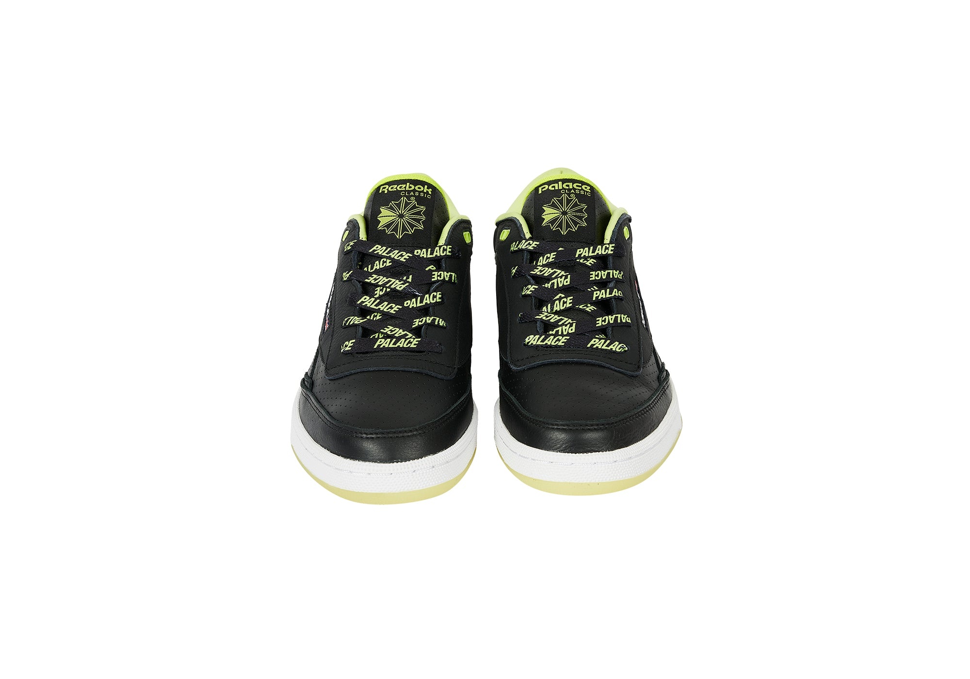 PALACE REEBOK CLUB C MID II REVENGE CORE BLACK / ACID YELLOW / FOOTWEAR WHITE - 3