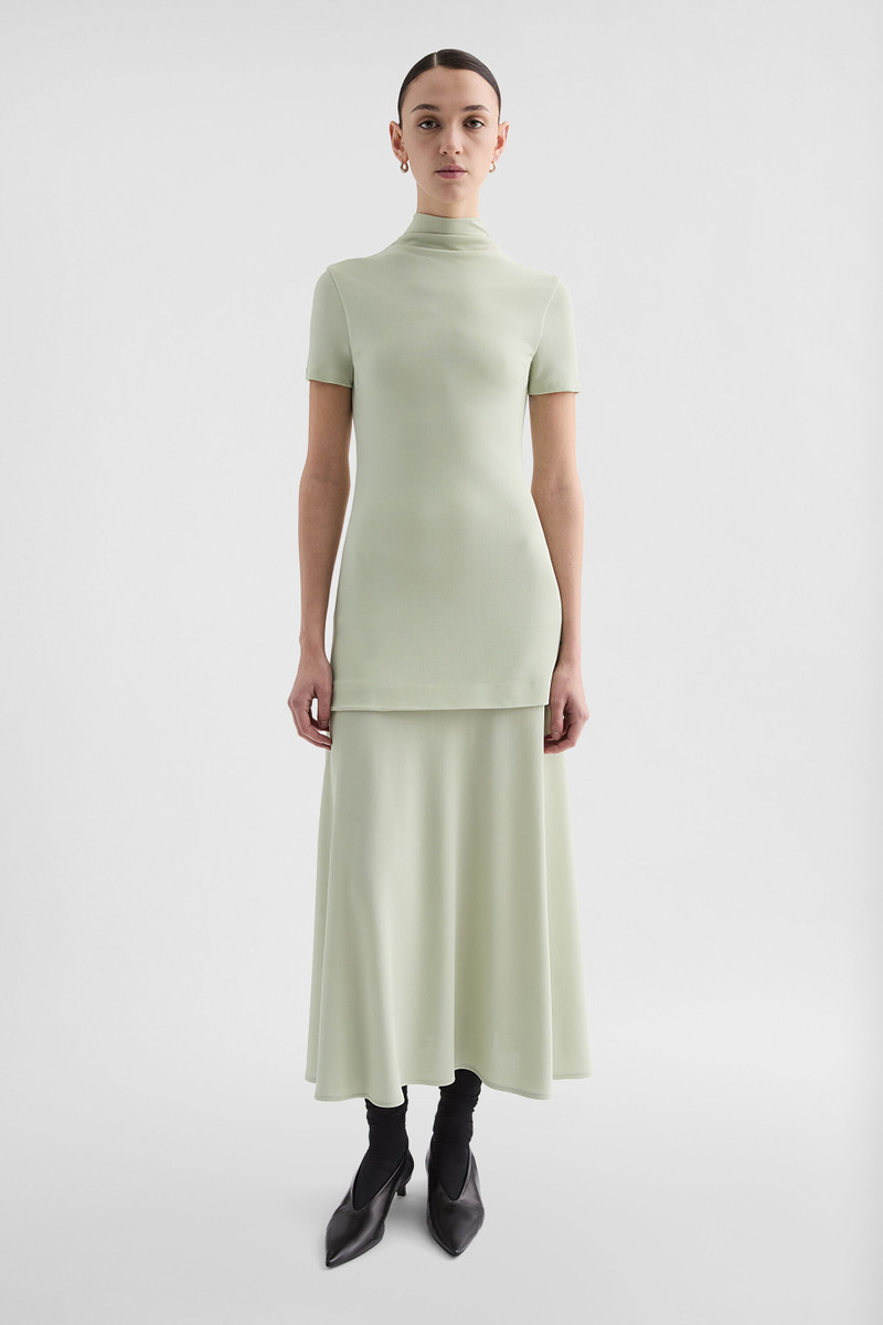 Jil Sander Fluid Viscose High-Neck Dress outlook