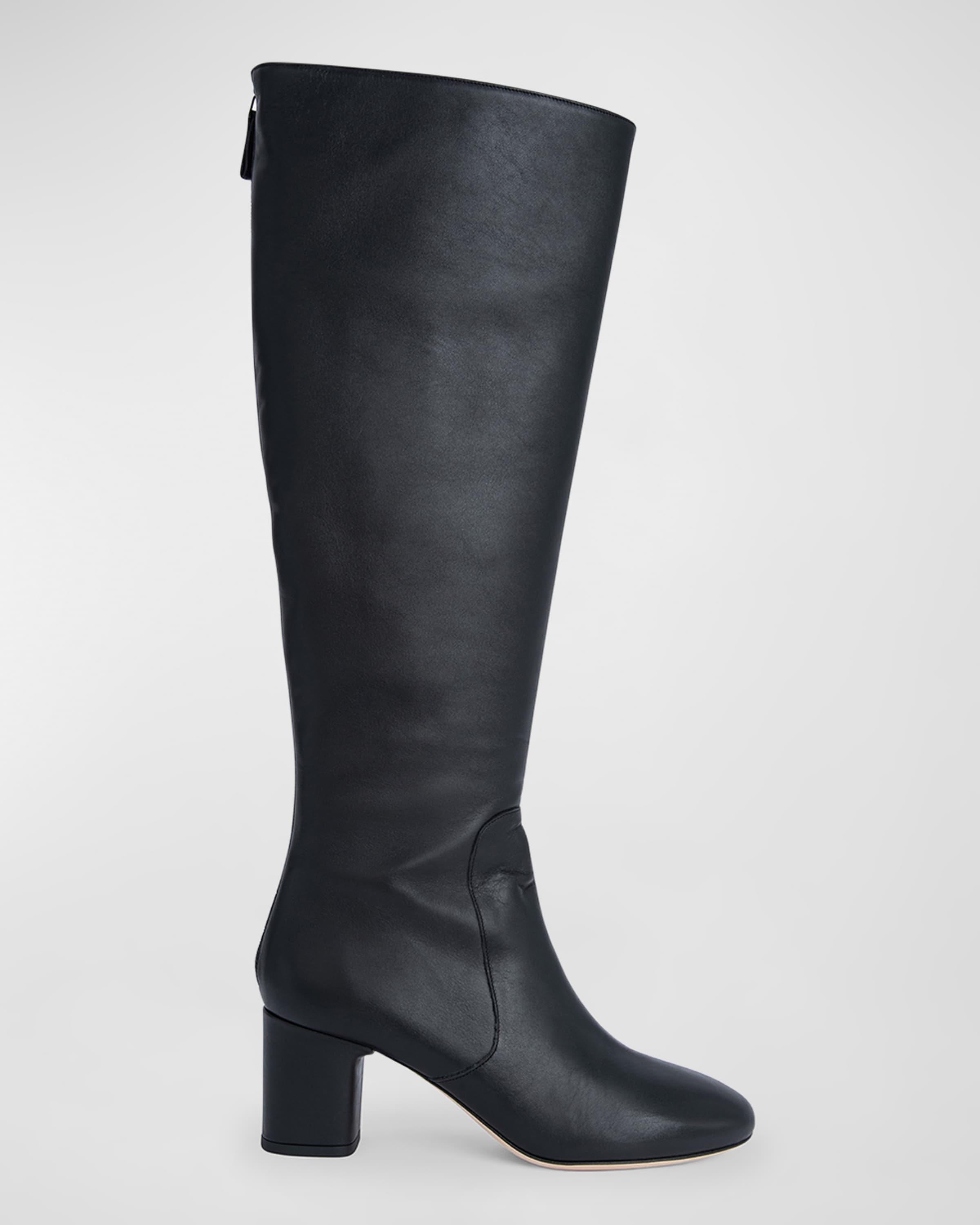 BY FAR Miller Leather Knee Boots | neimanmarcus | REVERSIBLE