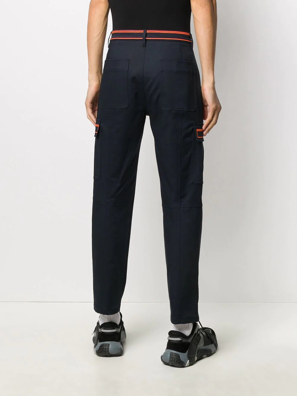 contrast-trim trousers - 4