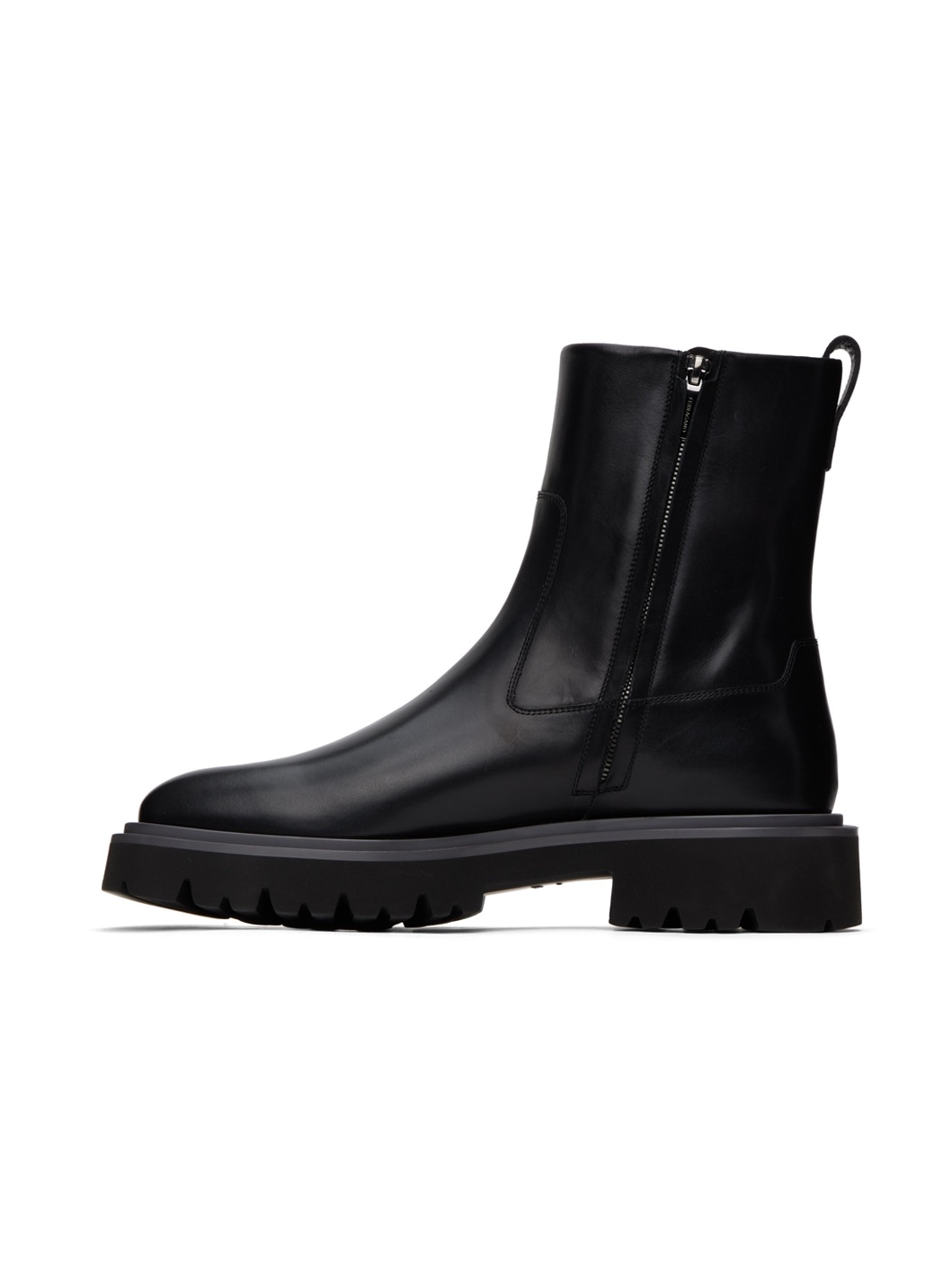 Black Leather Chelsea Boots - 3