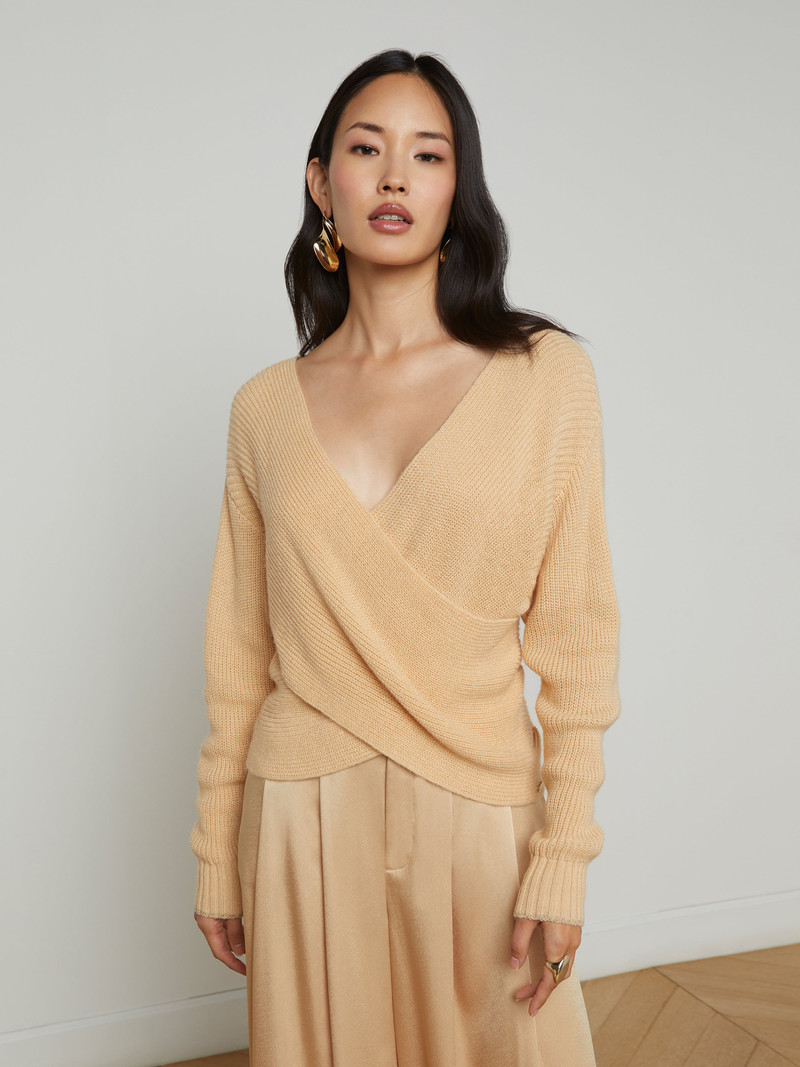 L'AGENCE Antonella Crossover Sweater outlook