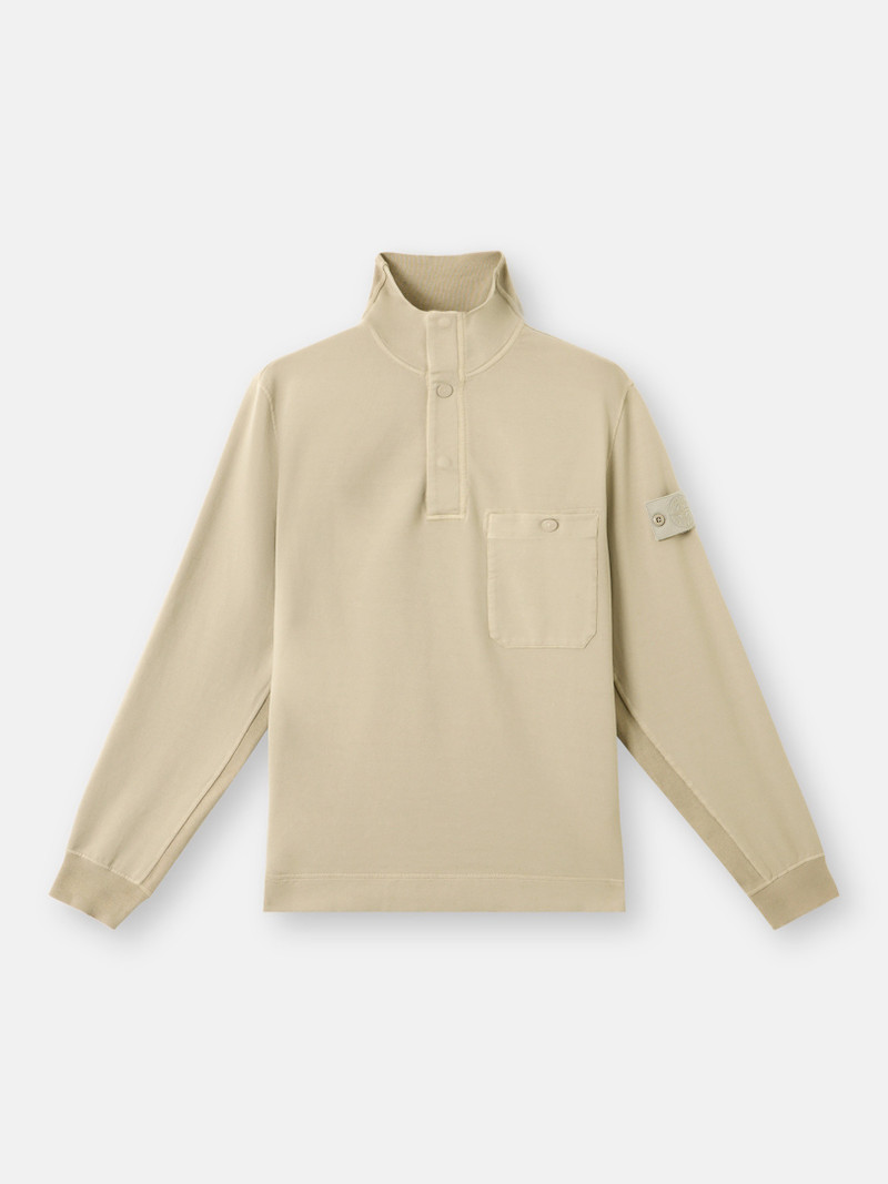 6100013 COTTON STRETCH FLEECE_STONE ISLAND GHOST - 1