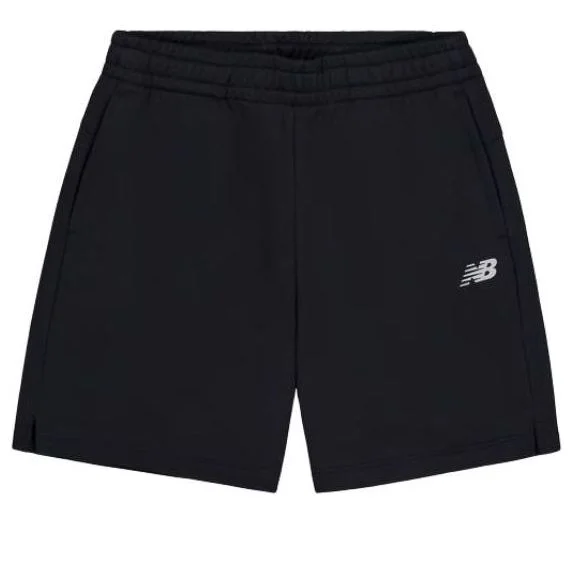 (WMNS) New Balance NB Logo Cotton Short Asia Sizing 'Black' AWS42301-BK - 1